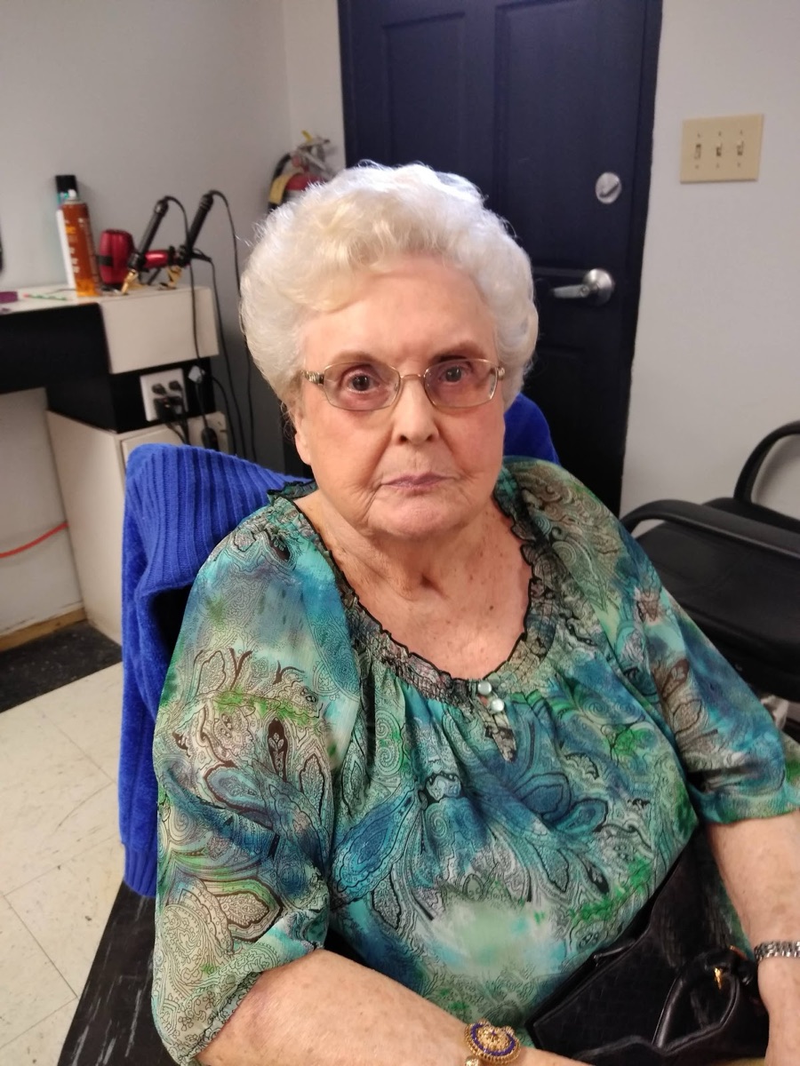 A longtime Hair Flair client in the chair at the Decatur, GA salon